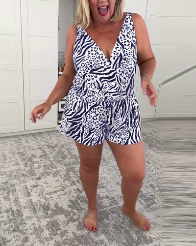 Sanne | Swimsuit with Summer Print