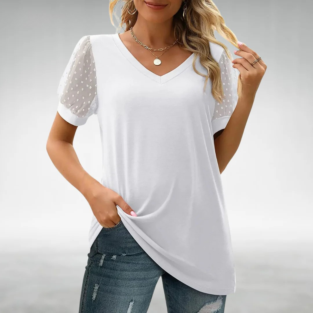 Artiselle | Celeste™ - Elegant V-Neck Top