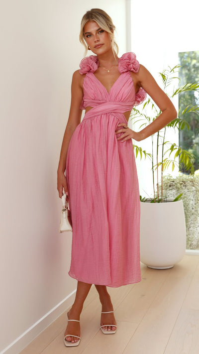 Emely - Elegant Dress With Deep V-Neck