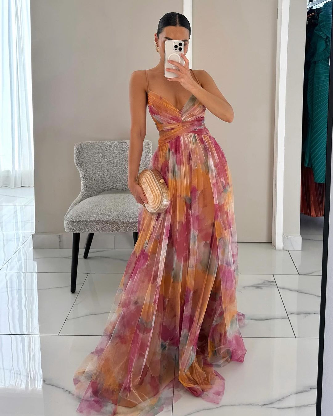 Carola | Charming Floral Print Maxi Dress