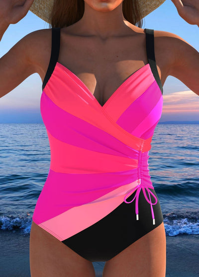 Kaat | Surplice Swimsuit with Colorful Print
