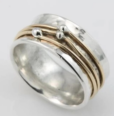 Frankie - Vintage Gold Layered Silver Ring