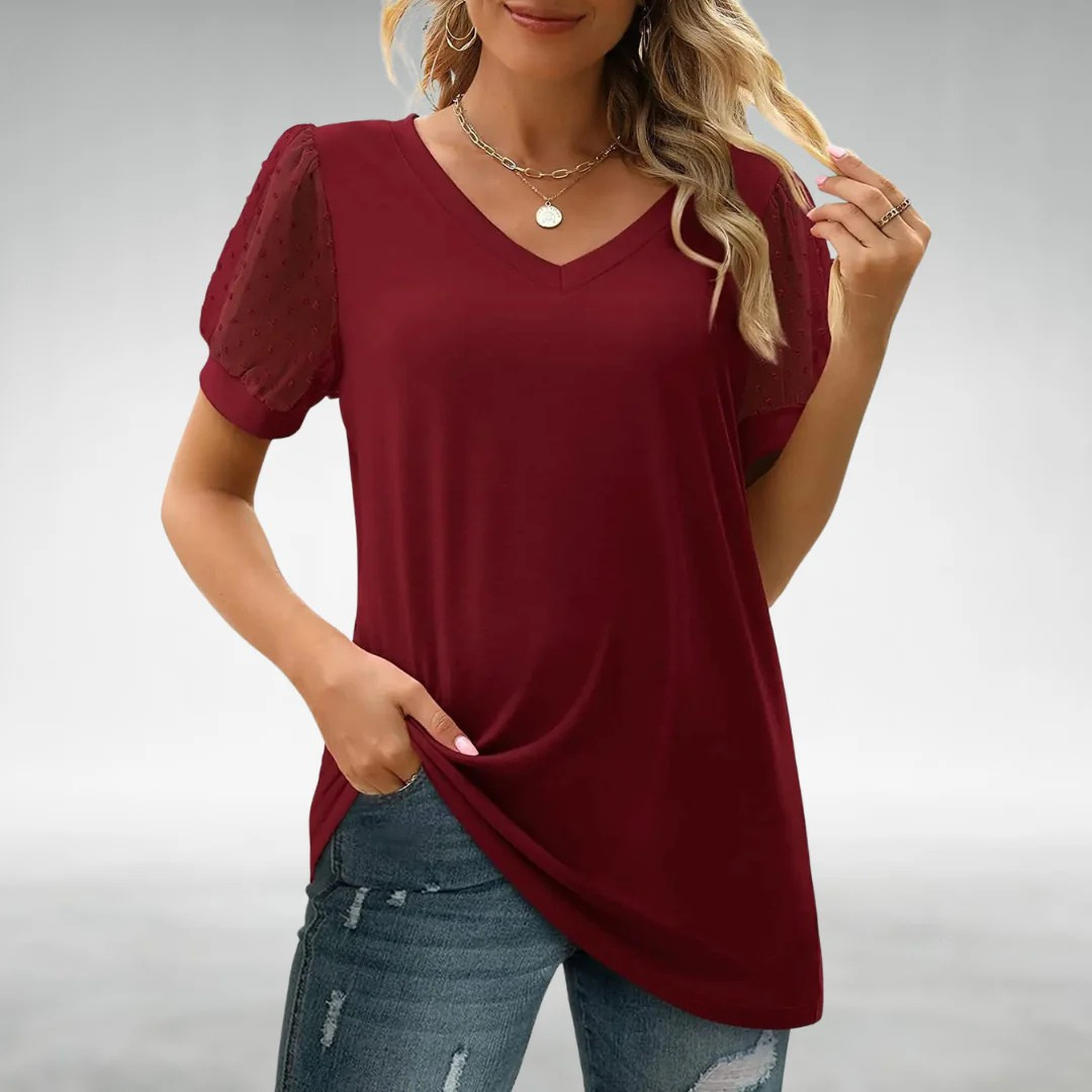 Artiselle | Celeste™ - Elegant V-Neck Top