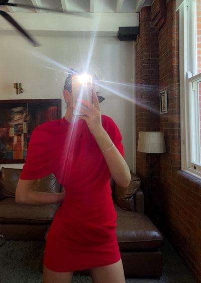 Kiri - Asymmetrical Pleated Mini Dress