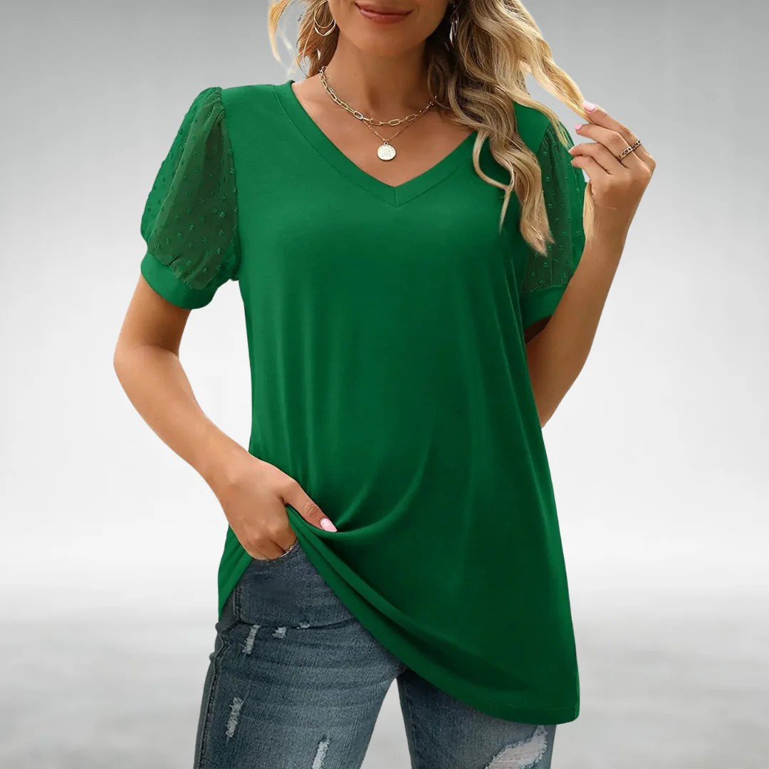 Artiselle | Celeste™ - Elegant V-Neck Top