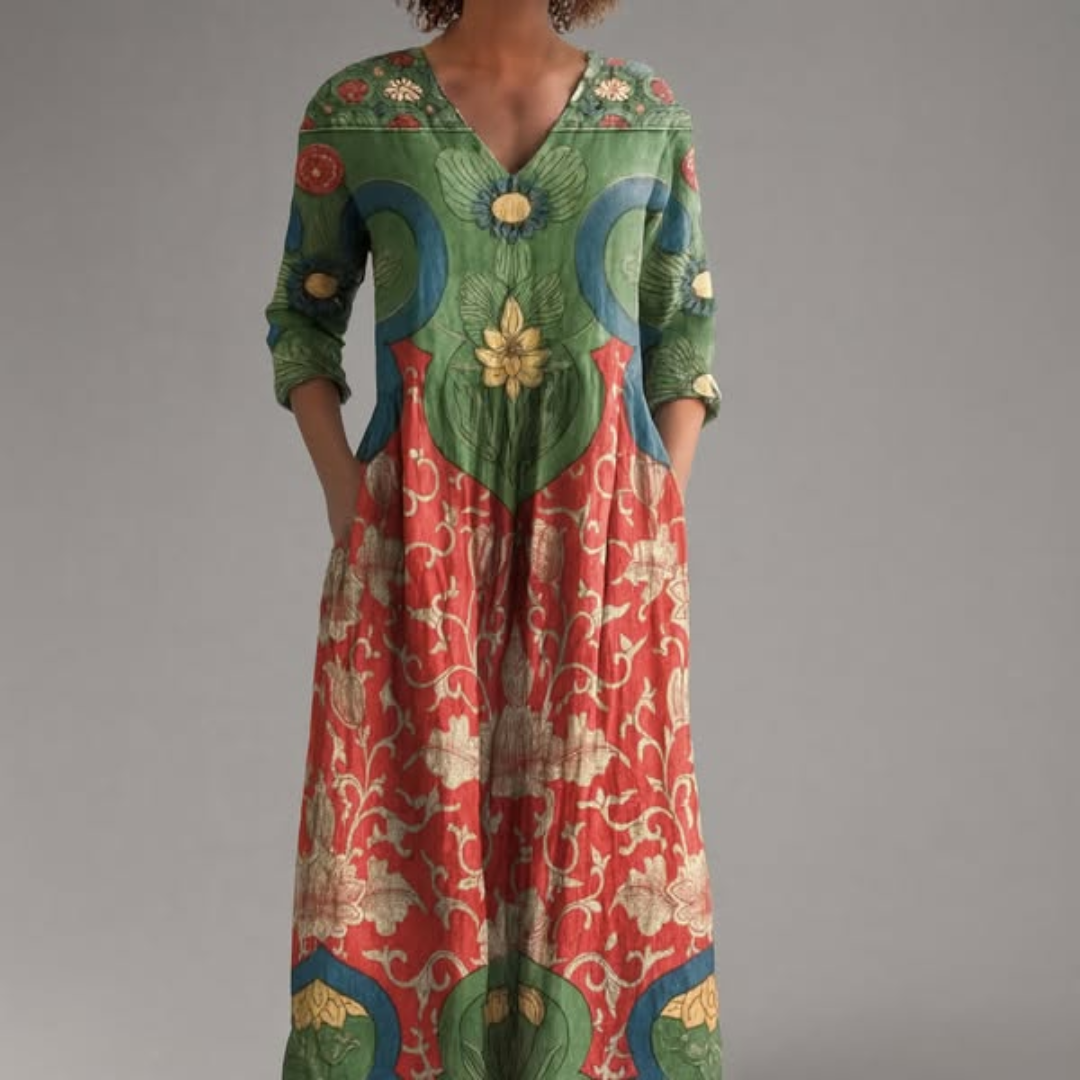 Angelina | Boho summer midi dress