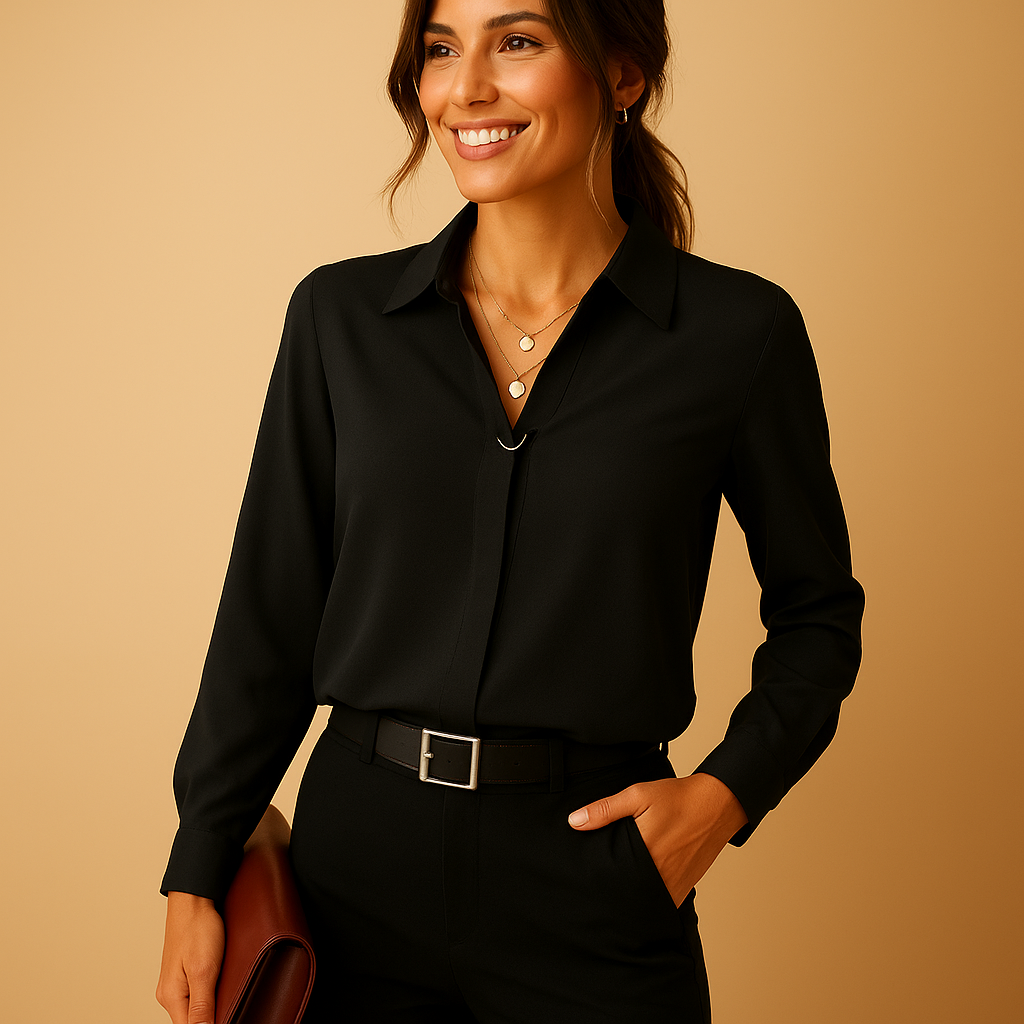 Lieke | Chic Solid Blouse for Women