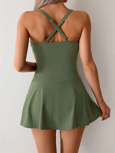 Nina | Elegant Swimsuit Dress with Matching Shorts