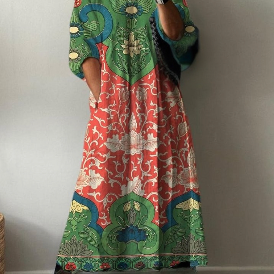 Angelina | Boho summer midi dress