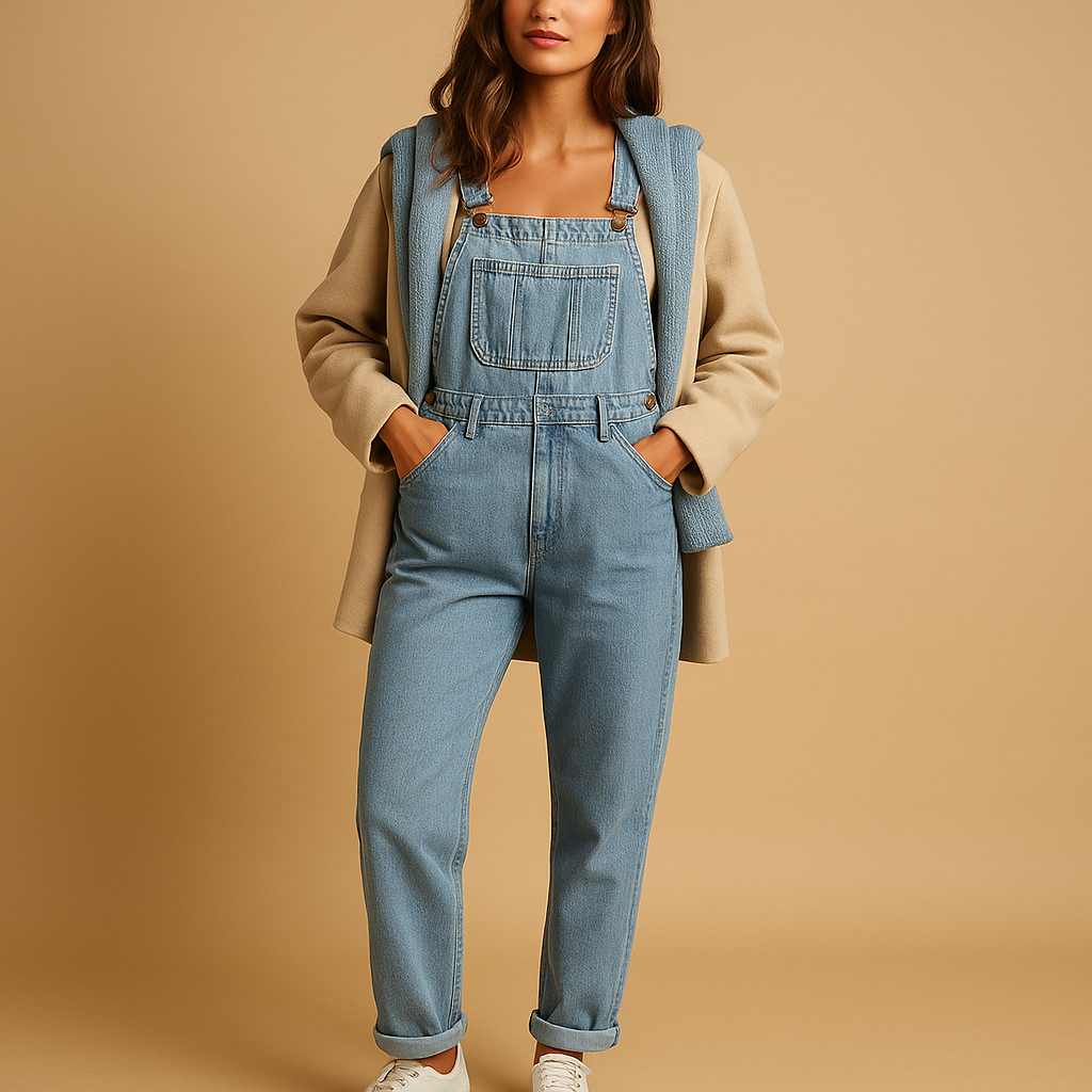 Adjustable Strap Denim Dungarees for Women | Lieke