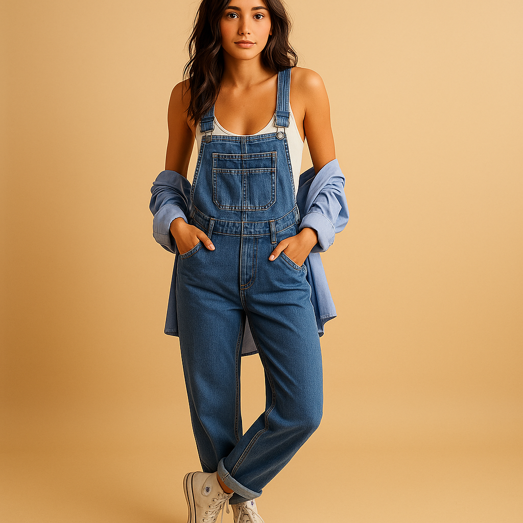 Adjustable Strap Denim Dungarees for Women | Lieke