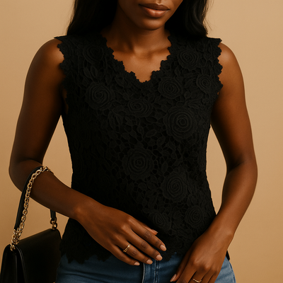 Yara Women's Round Neck Lace Blouse