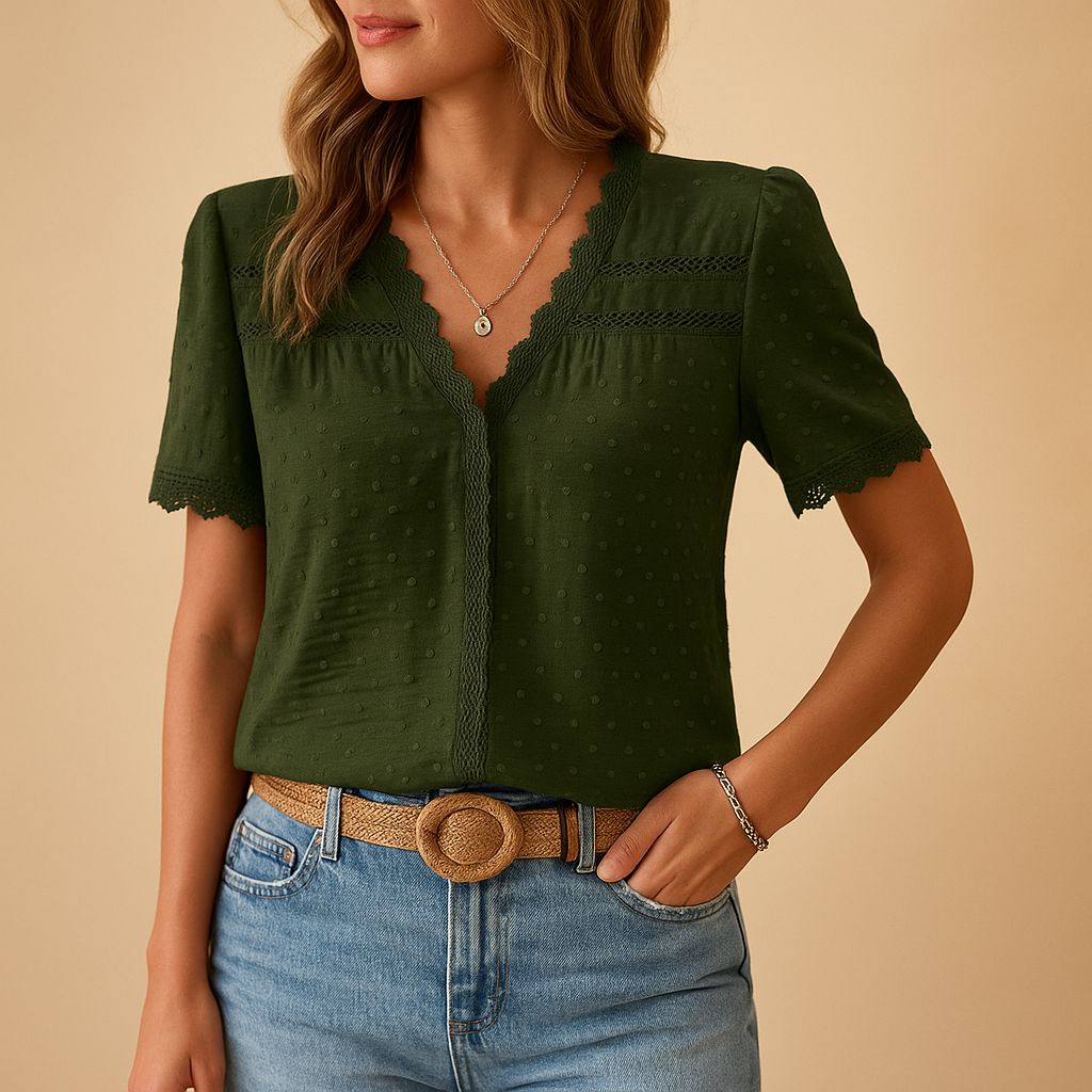 Noëlle | Women's V-Neck Lace Blouse