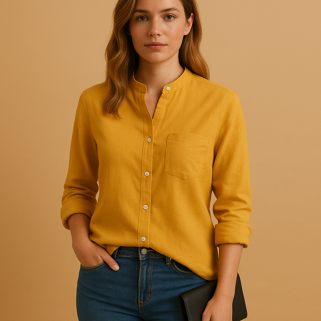 Yara Women's Lightweight Blouse with Classic Collar