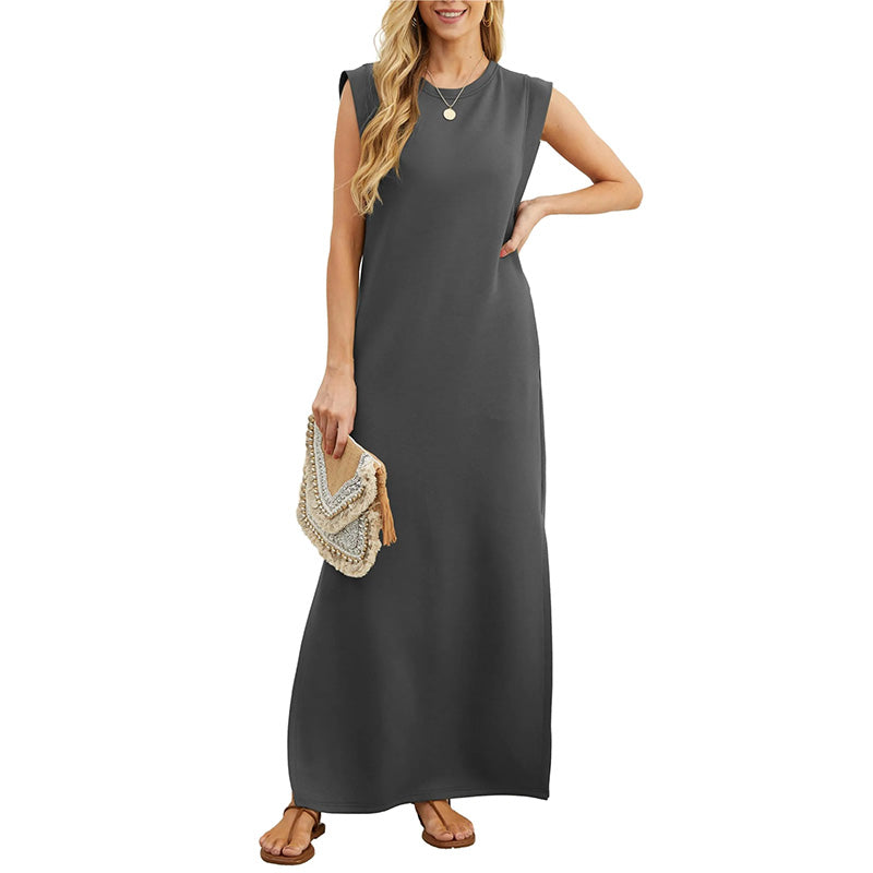 Luna | Wrinkle-Free Dress with a Split Hem