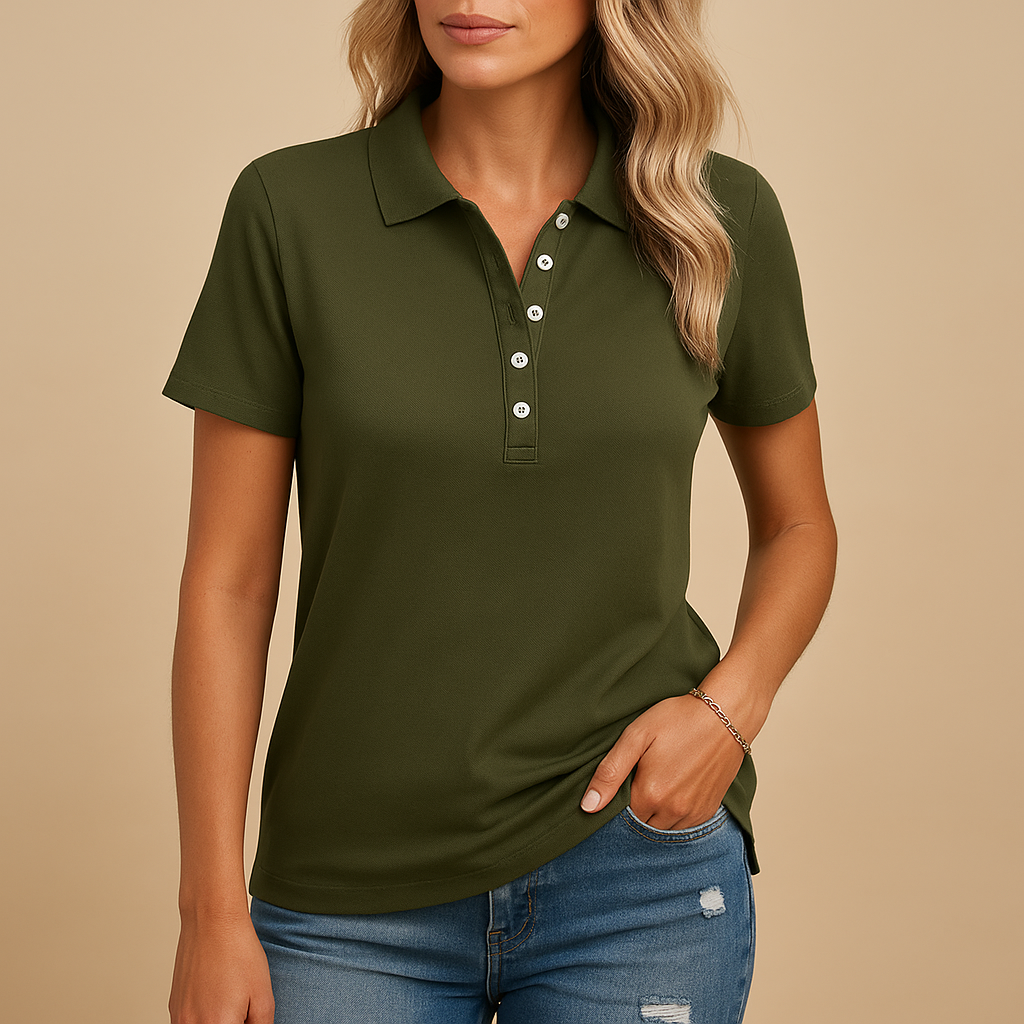 Elena Elegant Fit Women's Polo Shirt - Stylish and Chic