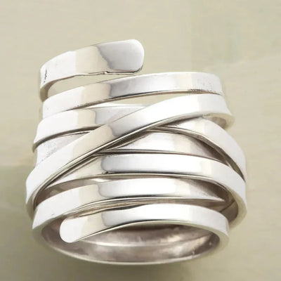 Annika – Vintage Thick Layer Silver Ring